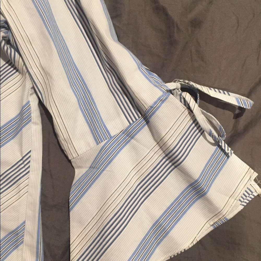 DCC White with Blue Striped Blouse - Picture 4 of 5